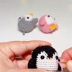 Handmade Crochet Penguin Bag Charm, product photo 2