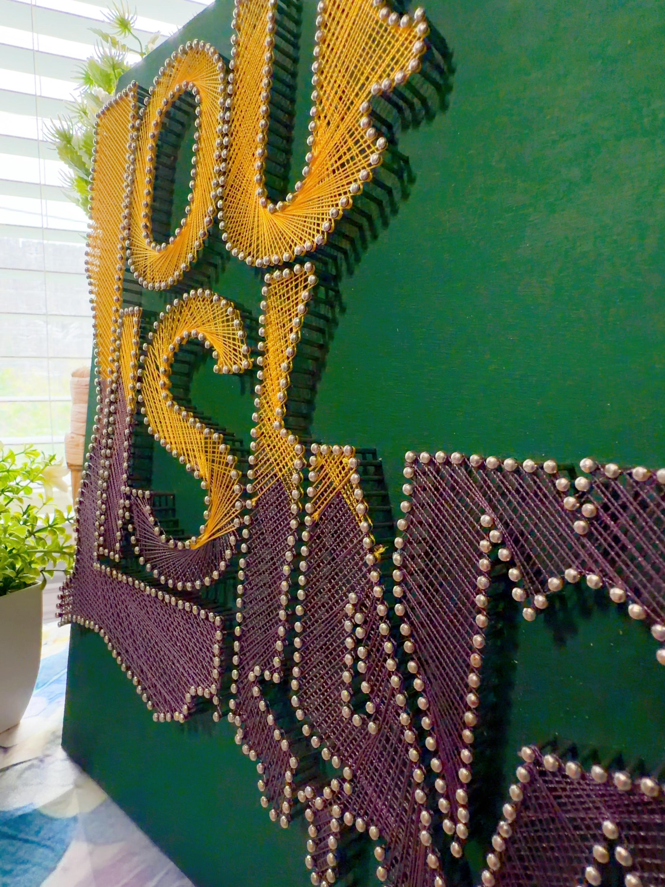 Handmade Louisiana String Art | Mardi Gras State, product photo 11