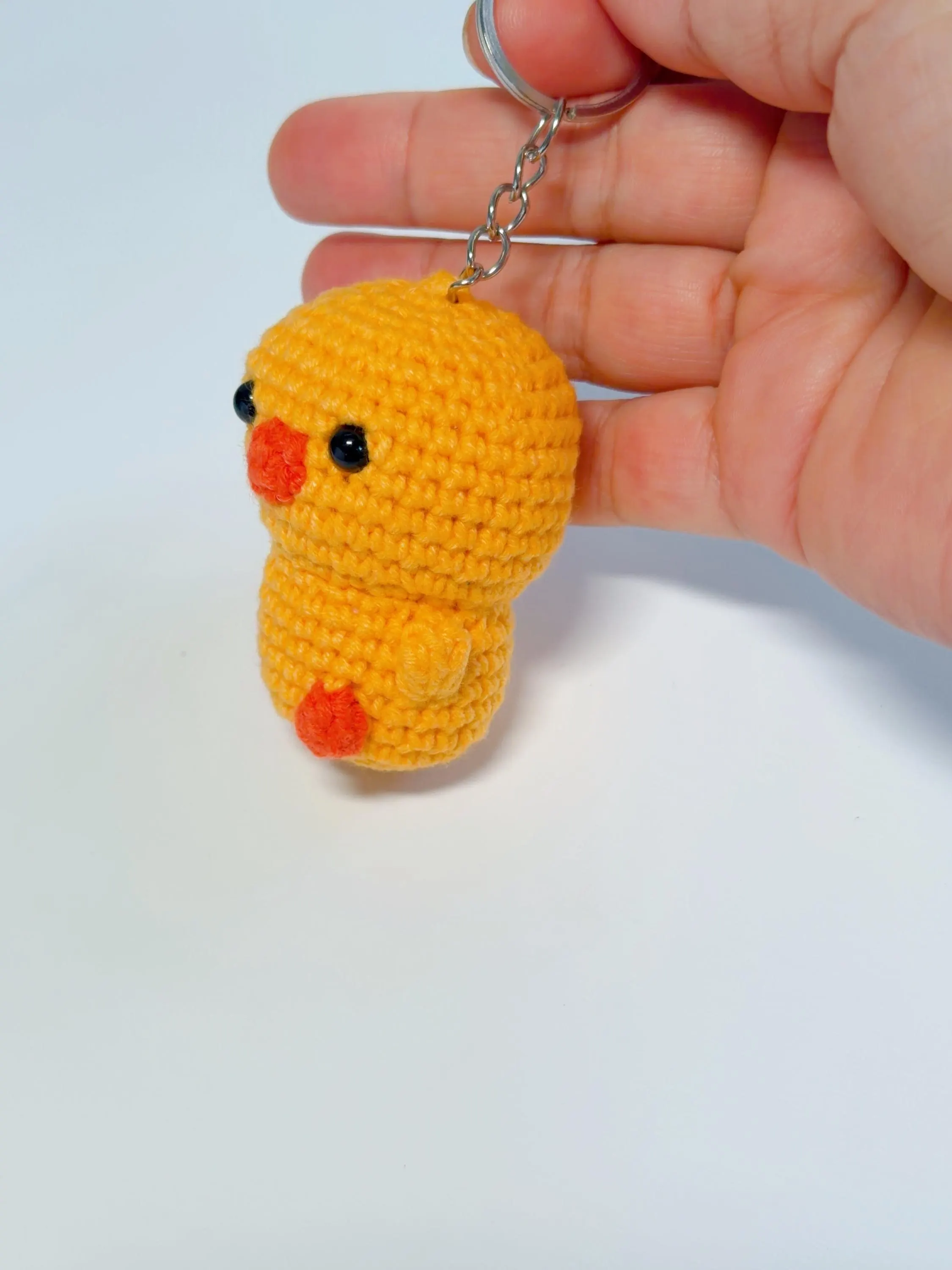 Handmade Amigurumi Duck Keychain, product photo 9