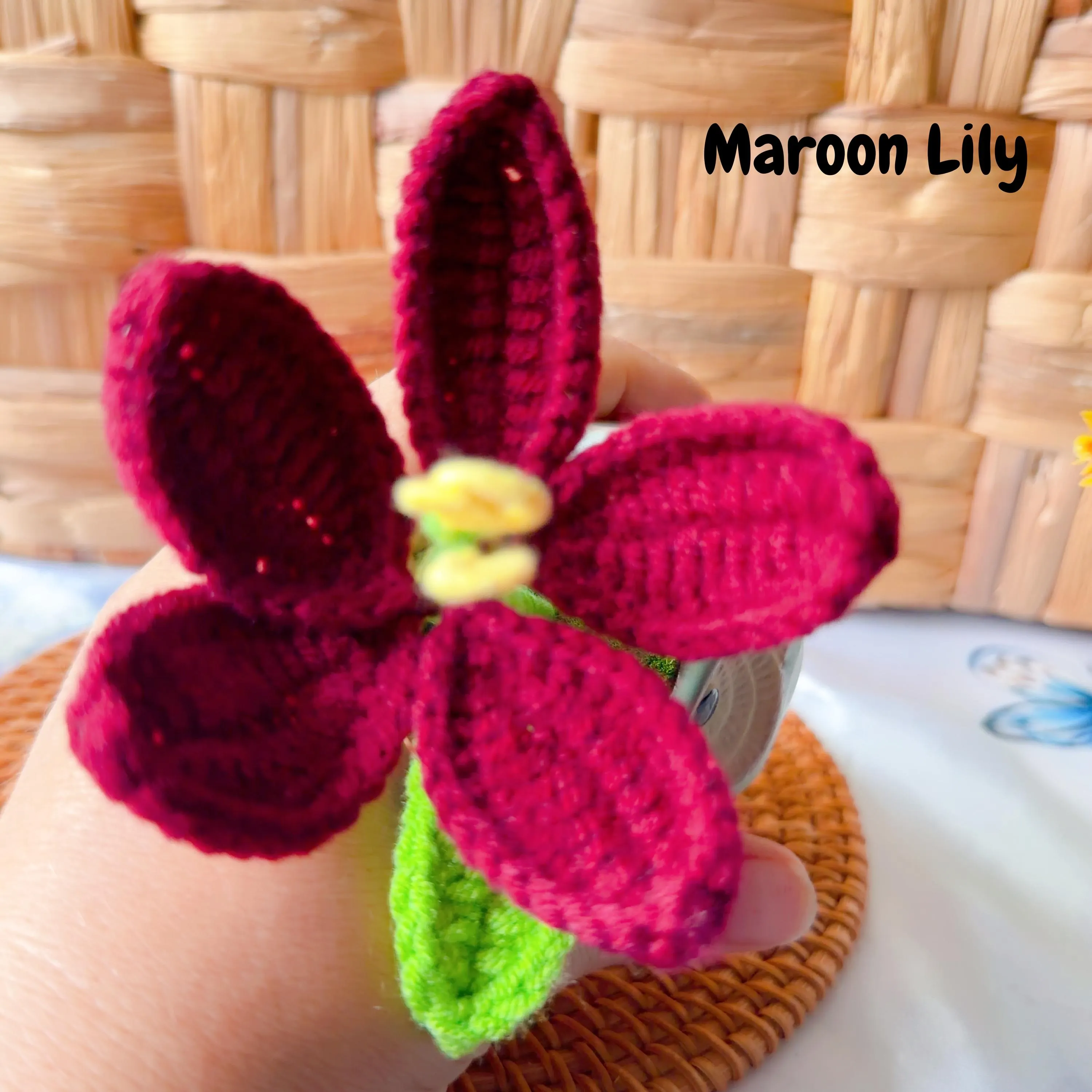 Crochet Potted Flower — Pot & Bloom Options, product photo 11