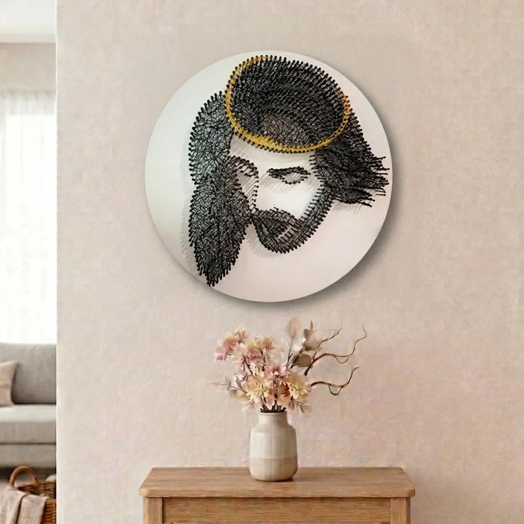 String Art Jesus Portrait, product photo 1