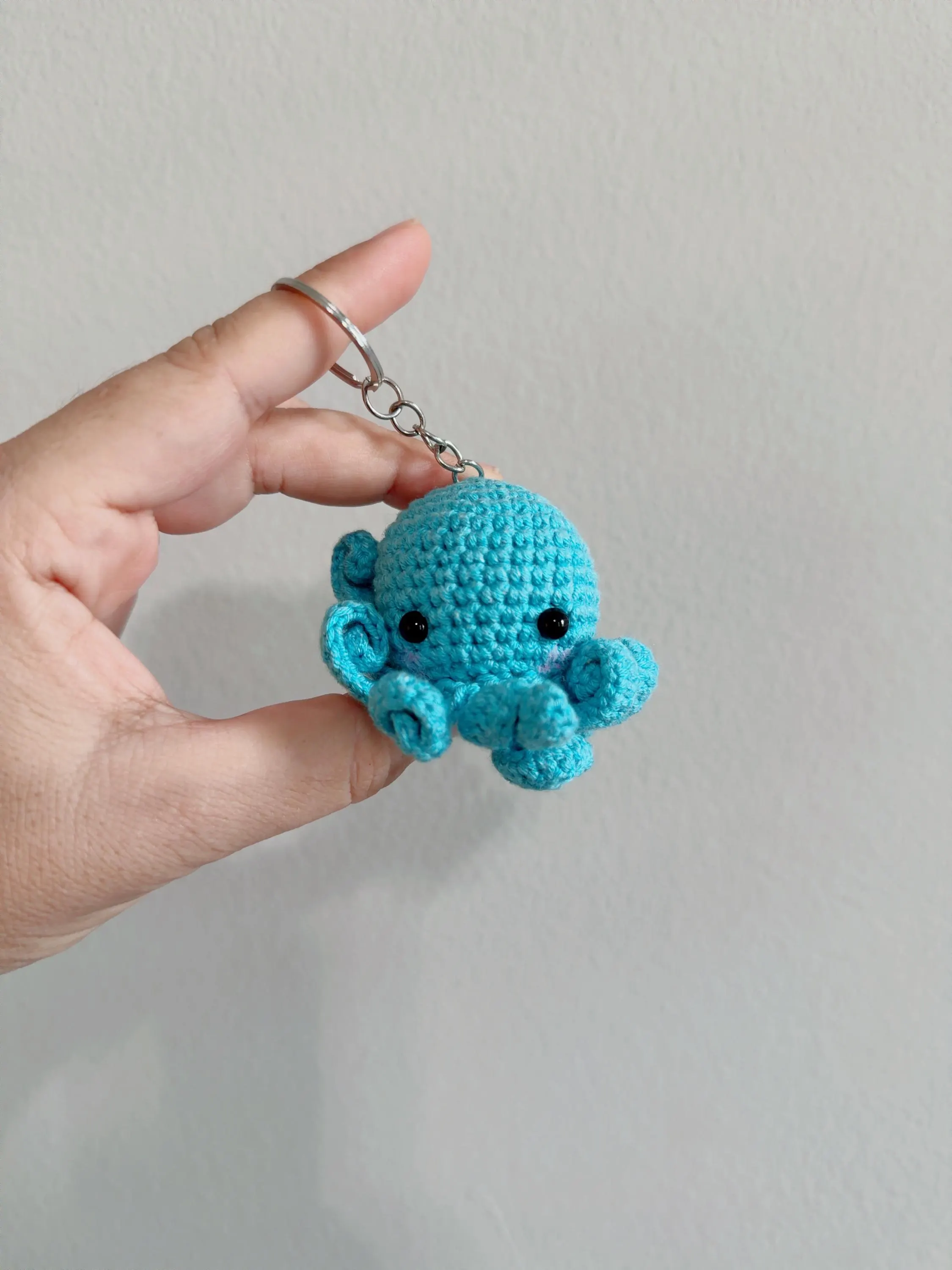 Mini Crochet Octopus Keychain, product photo 10