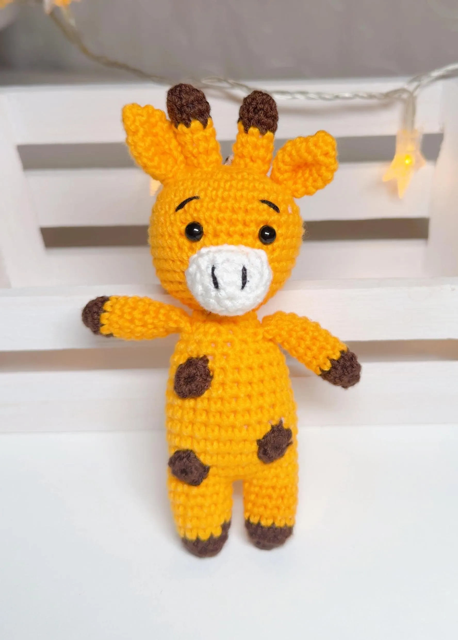 Handmade Crochet Giraffe Keychain, product photo 6