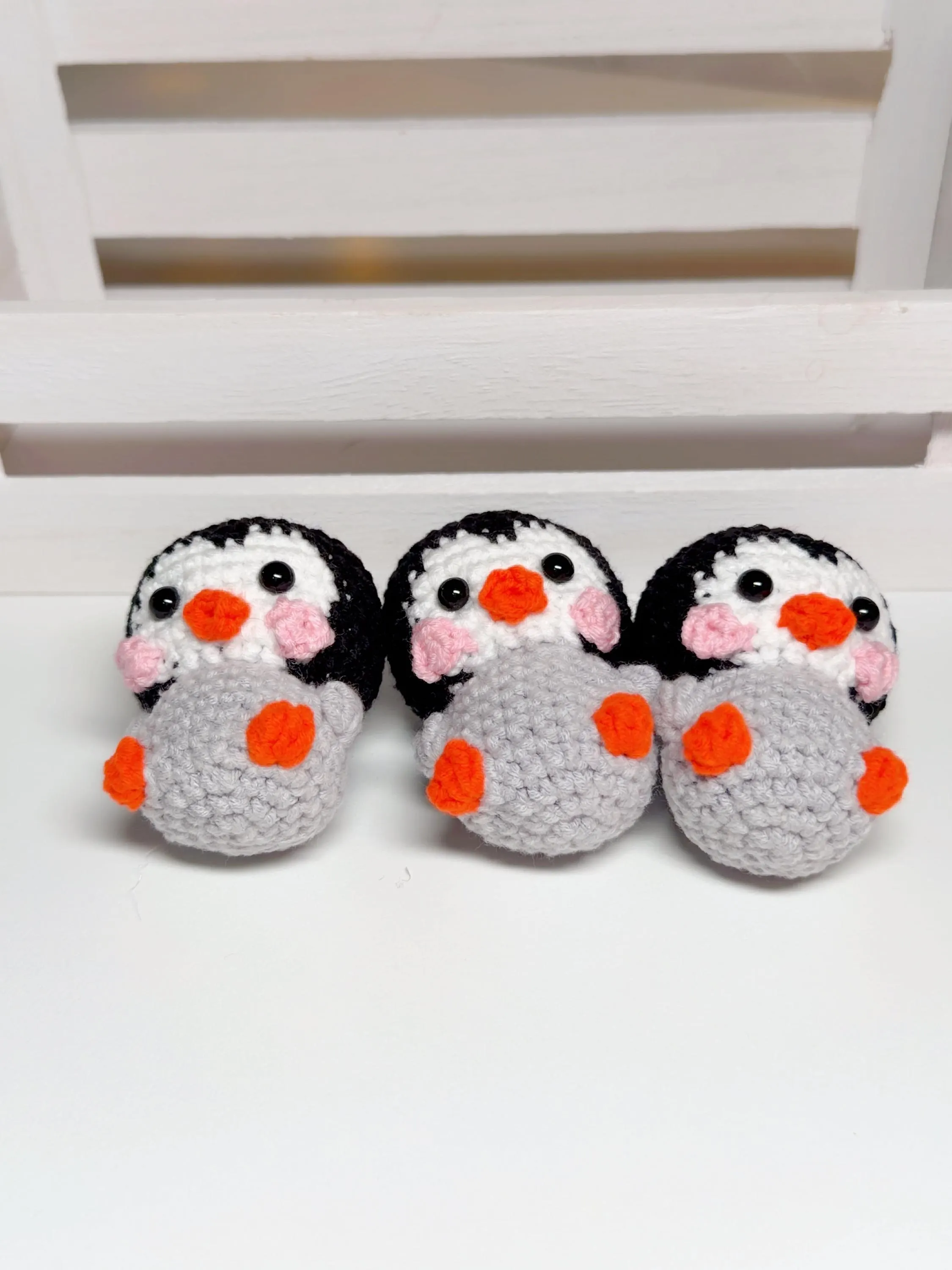 Handmade Crochet Penguin Keychain, product photo 13