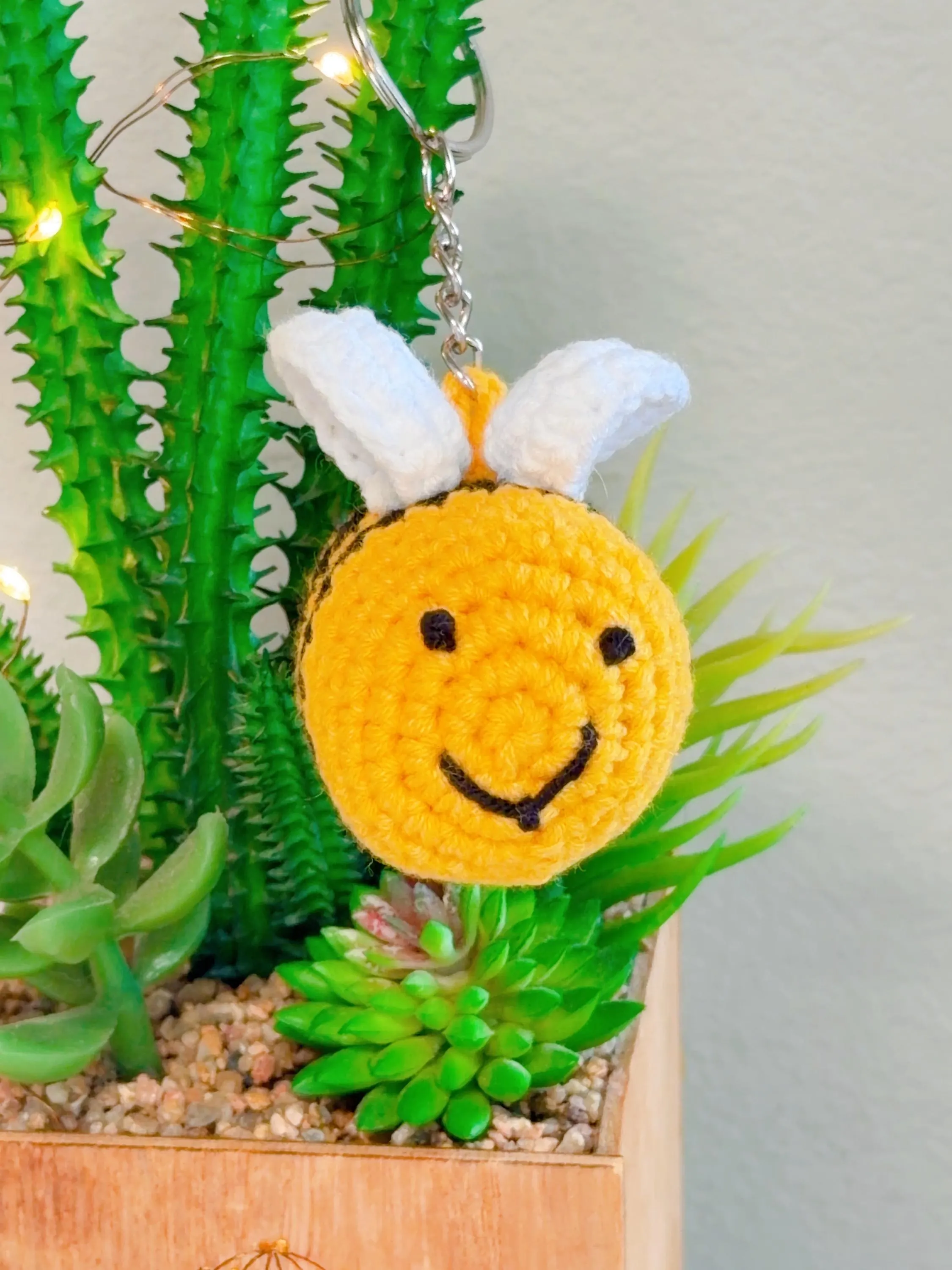 Crochet Bee Amigurumi Keychain, product photo 3