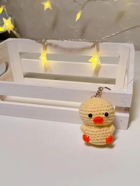 Handmade Amigurumi Duck Keychain, product photo 14