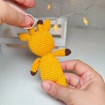Handmade Crochet Giraffe Keychain, product photo 4