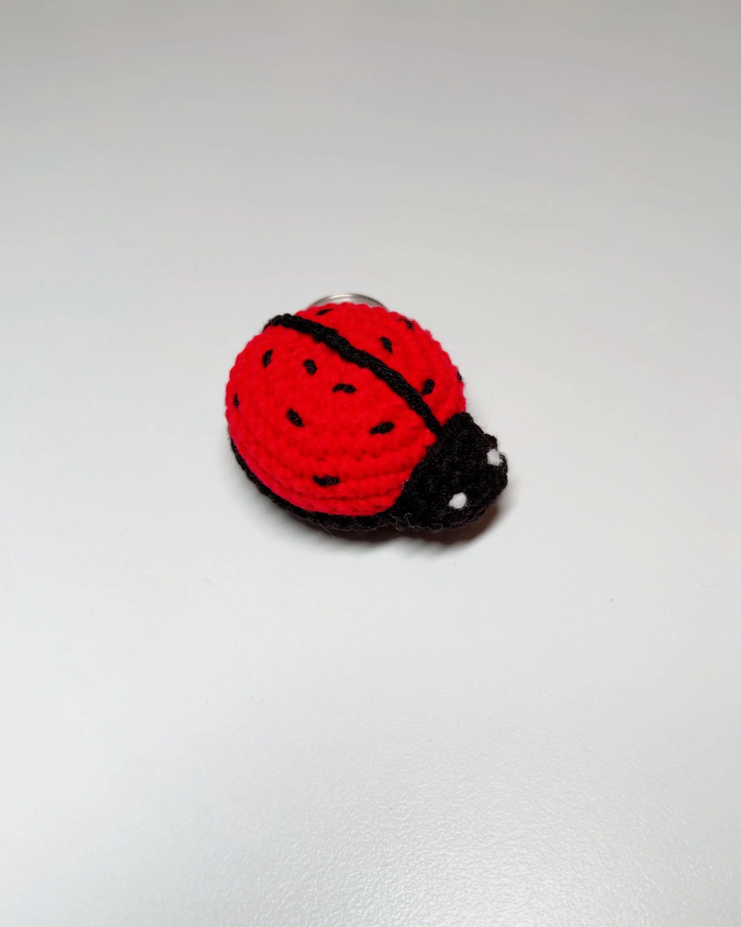 Handmade Crochet Ladybug Keychain, product photo 8