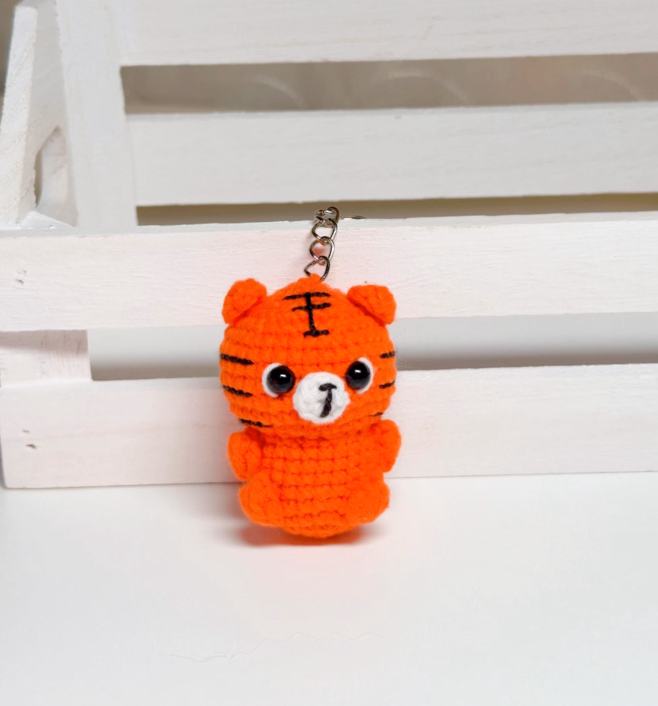 Crochet Baby Tiger Keychain, product photo 5