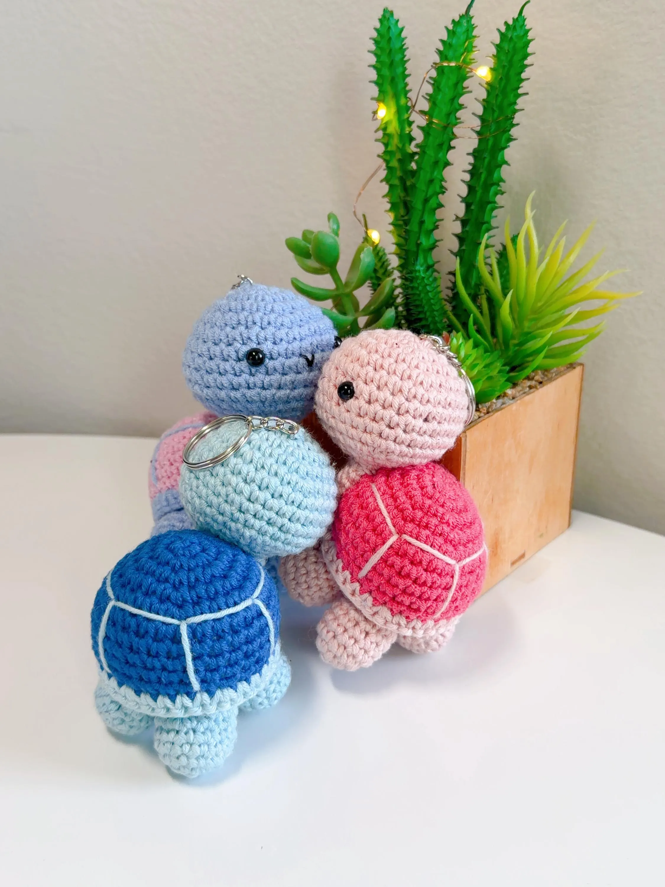 Handmade Crochet Turtle Keychain, product photo 16