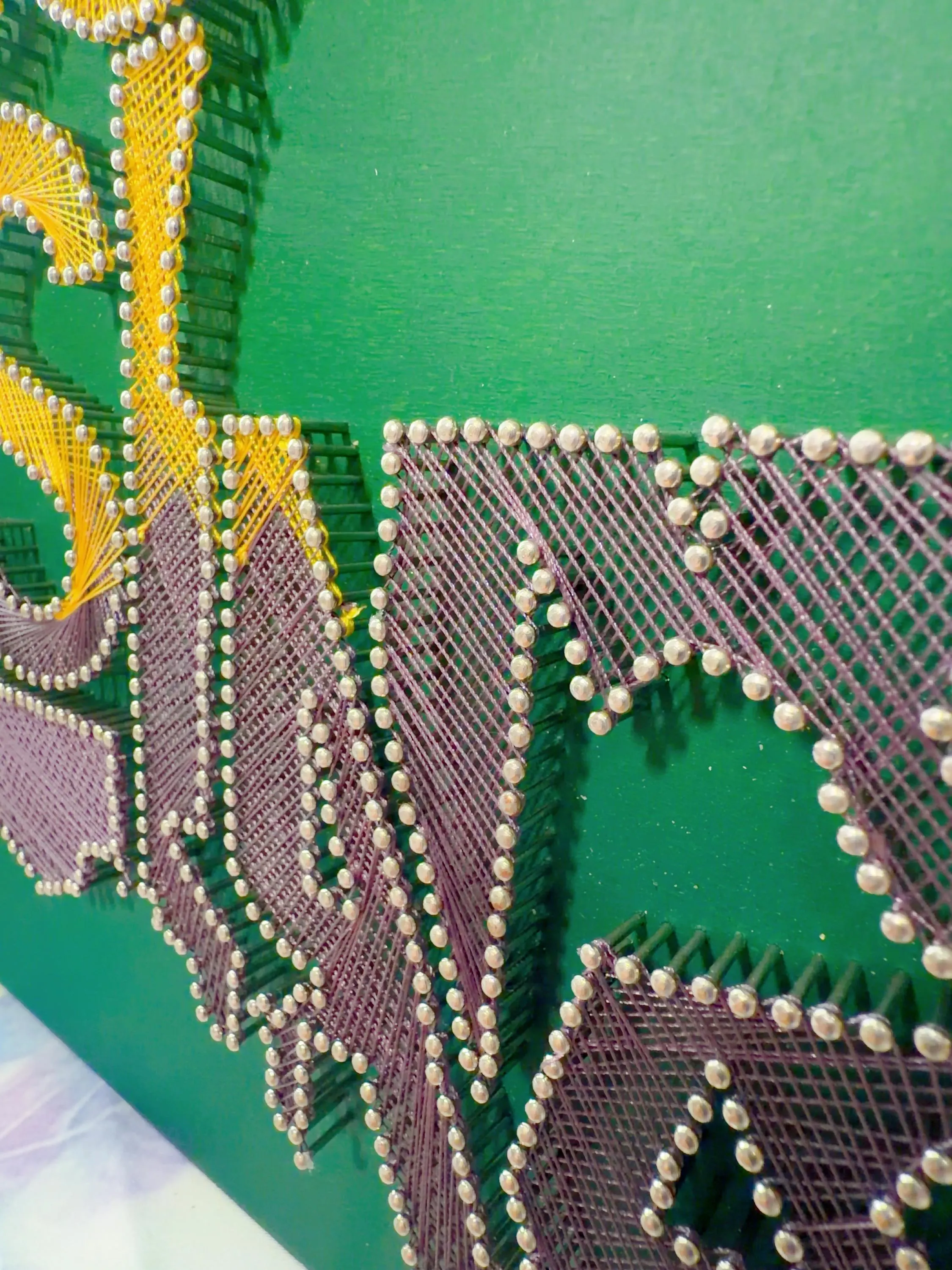 Handmade Louisiana String Art | Mardi Gras State, product photo 9