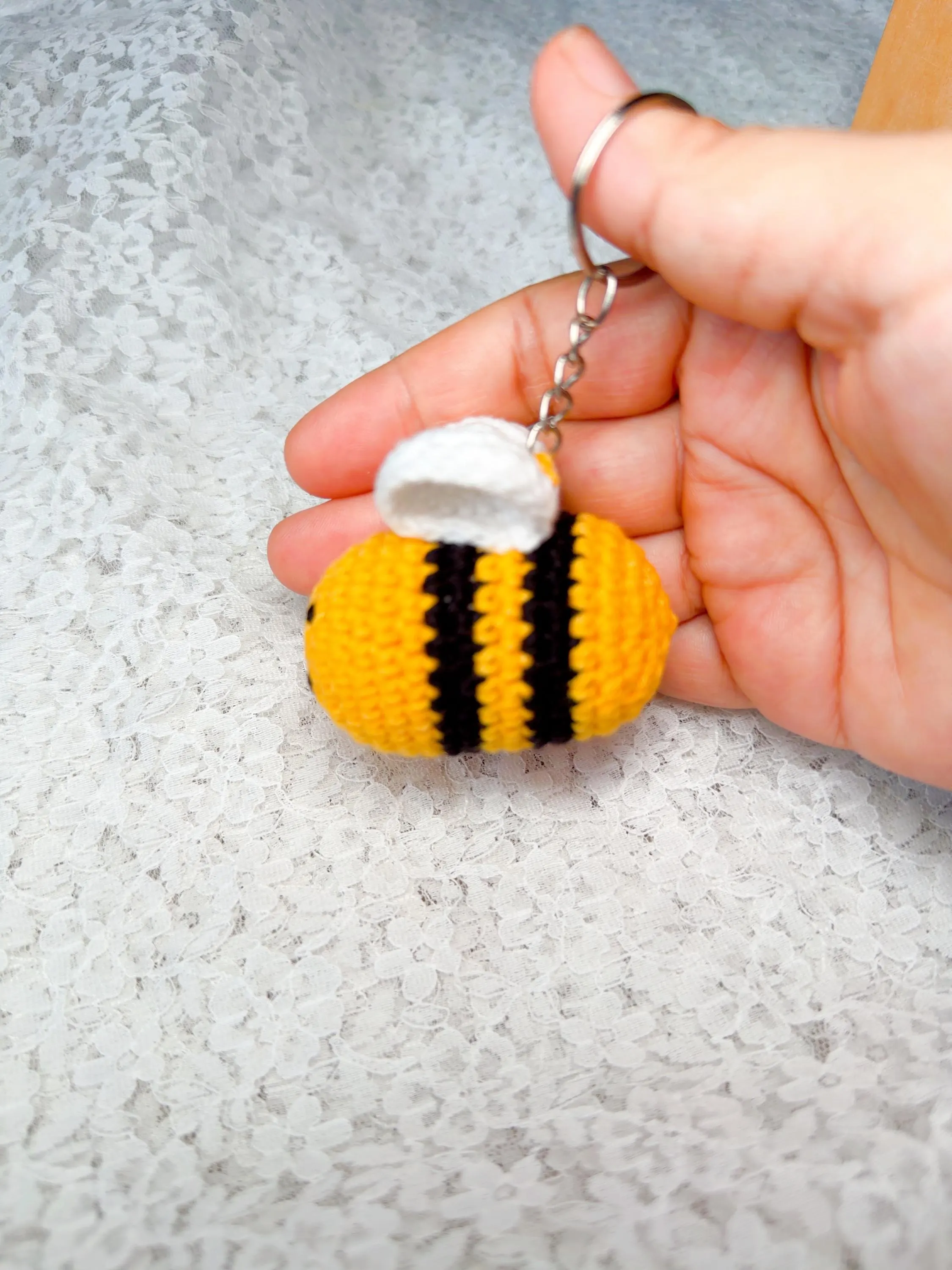 Crochet Bee Amigurumi Keychain, product photo 14