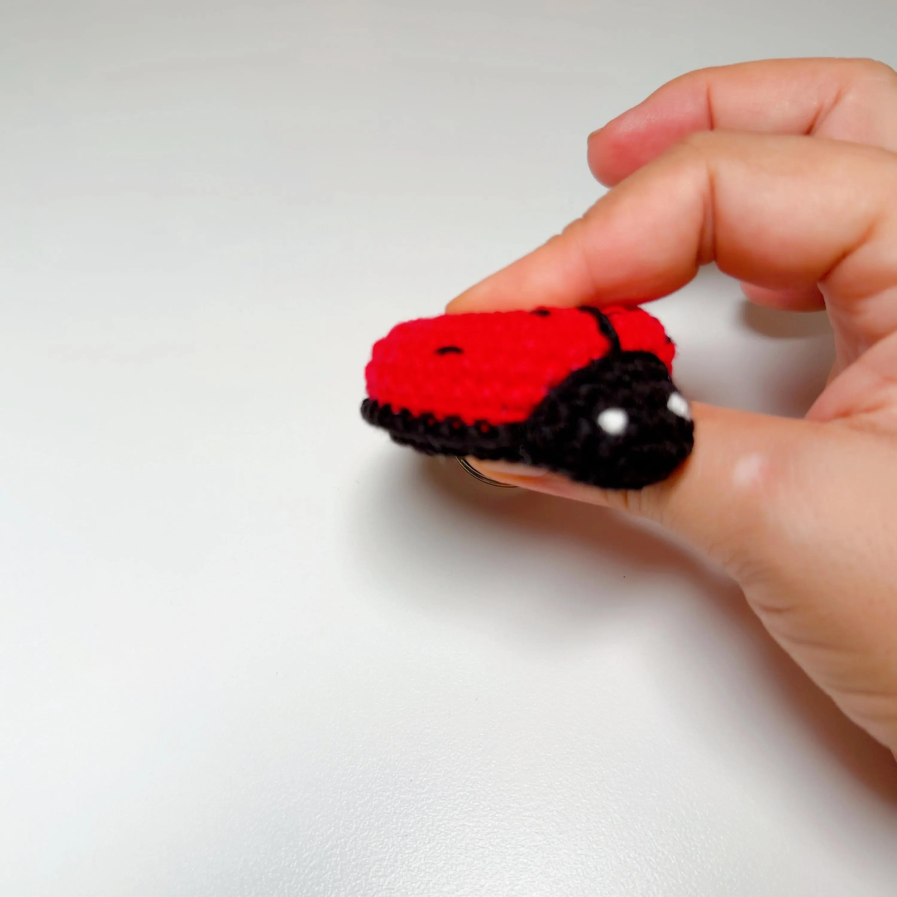 Handmade Crochet Ladybug Keychain, product photo 11