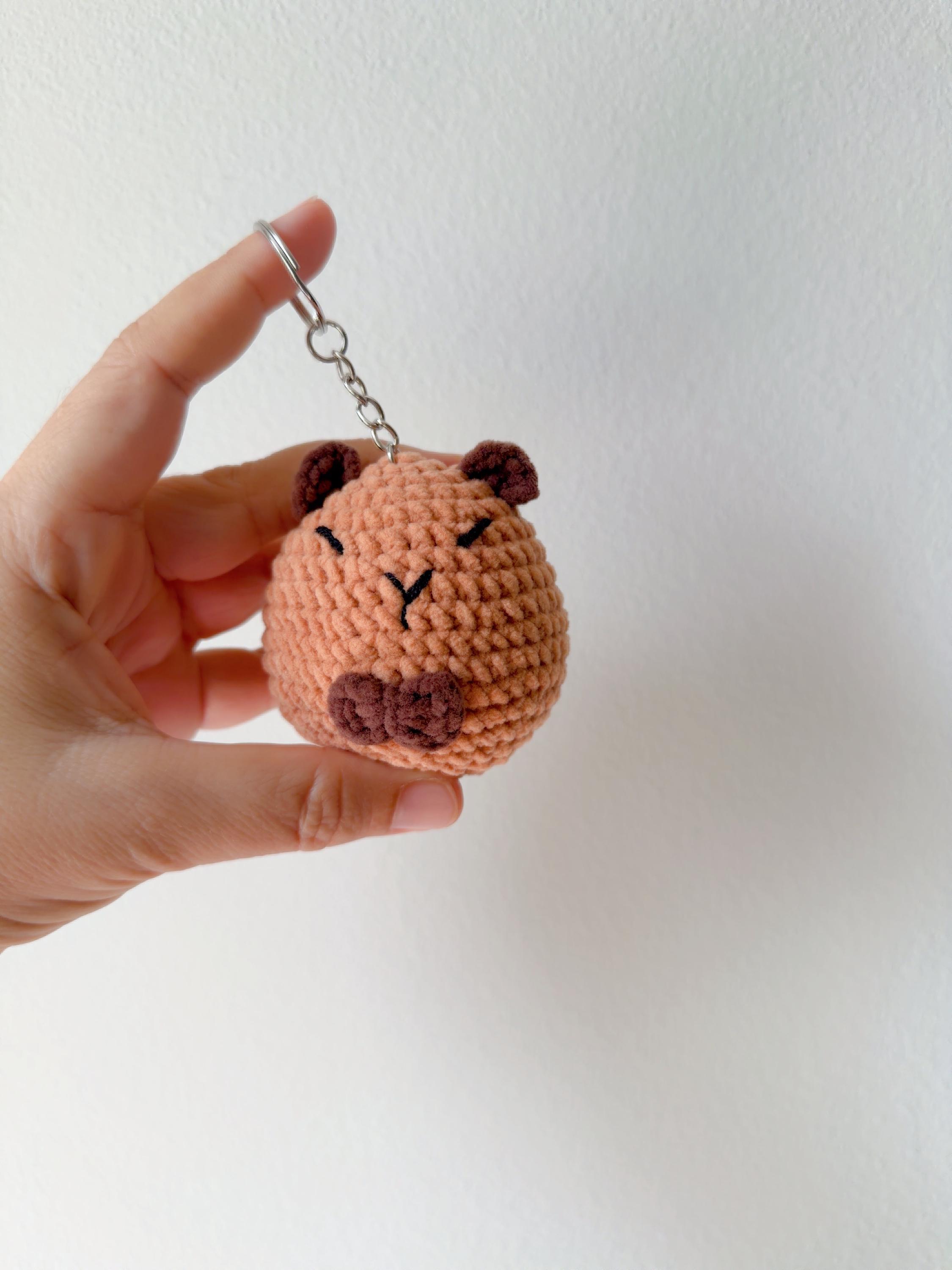 Crochet Capybara Keychain, product photo 16