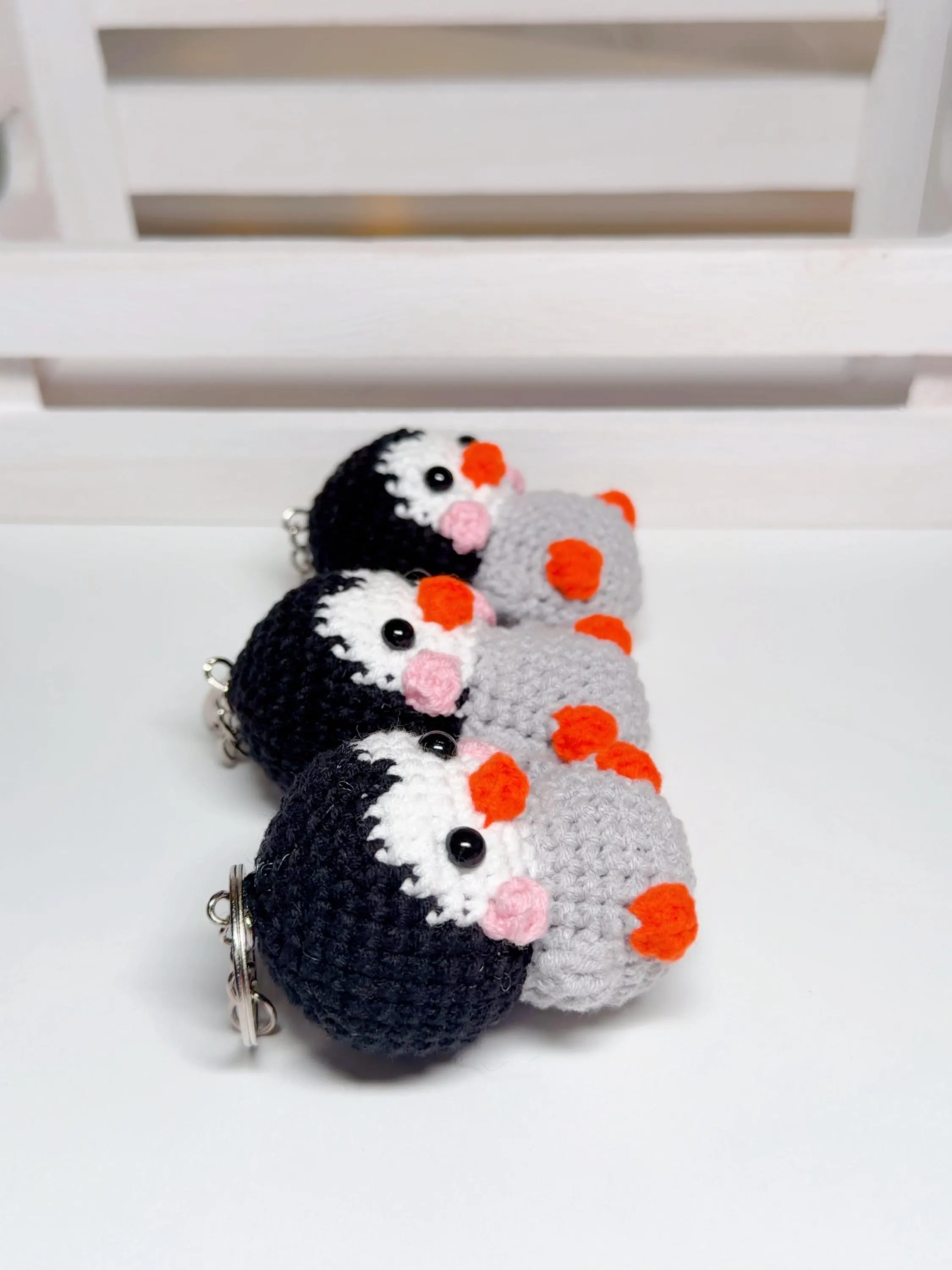 Handmade Crochet Penguin Keychain, product photo 15