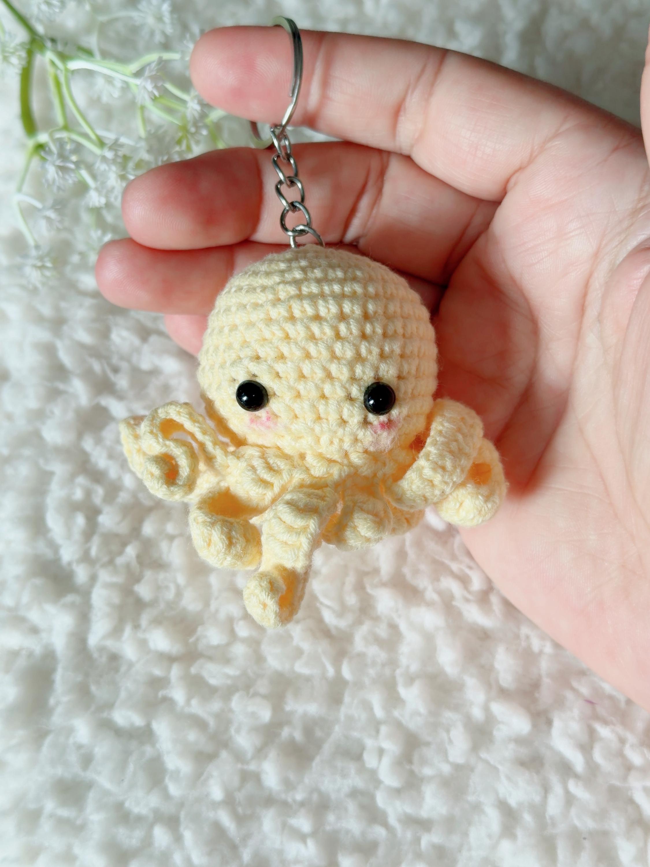 Mini Crochet Octopus Keychain, product photo 15