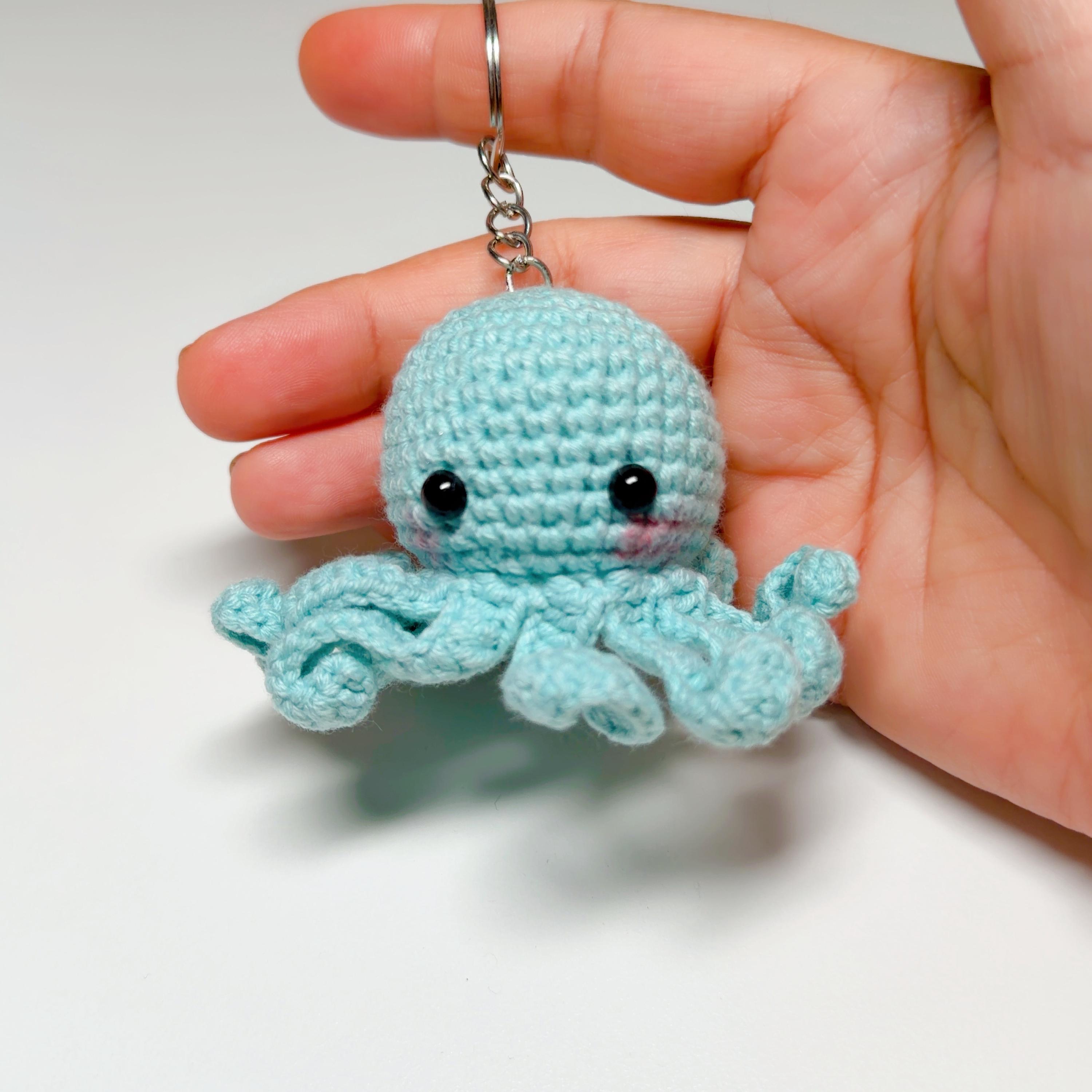 Mini Crochet Octopus Keychain, product photo 21