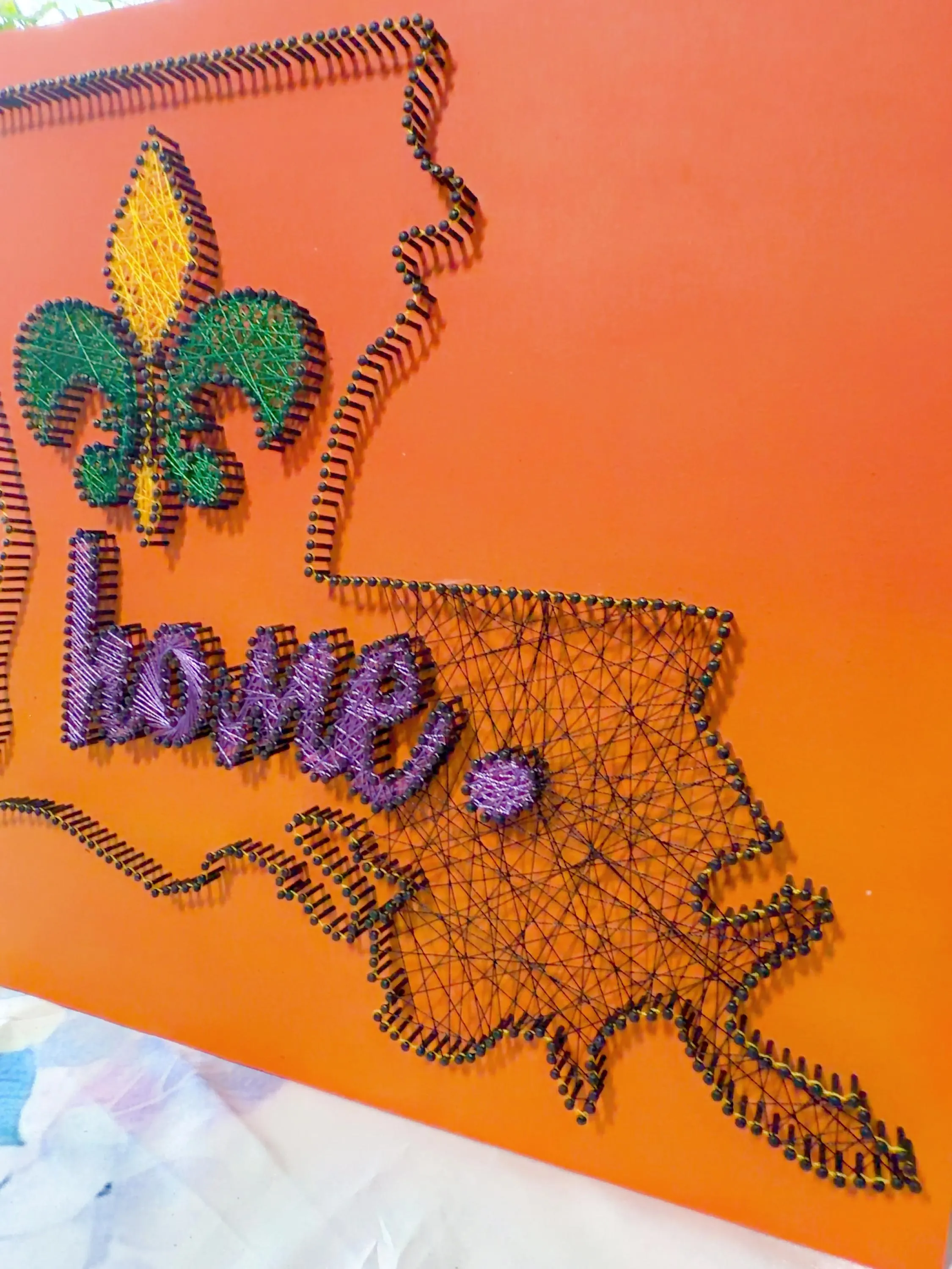 Louisiana String Art Sign, product photo 9
