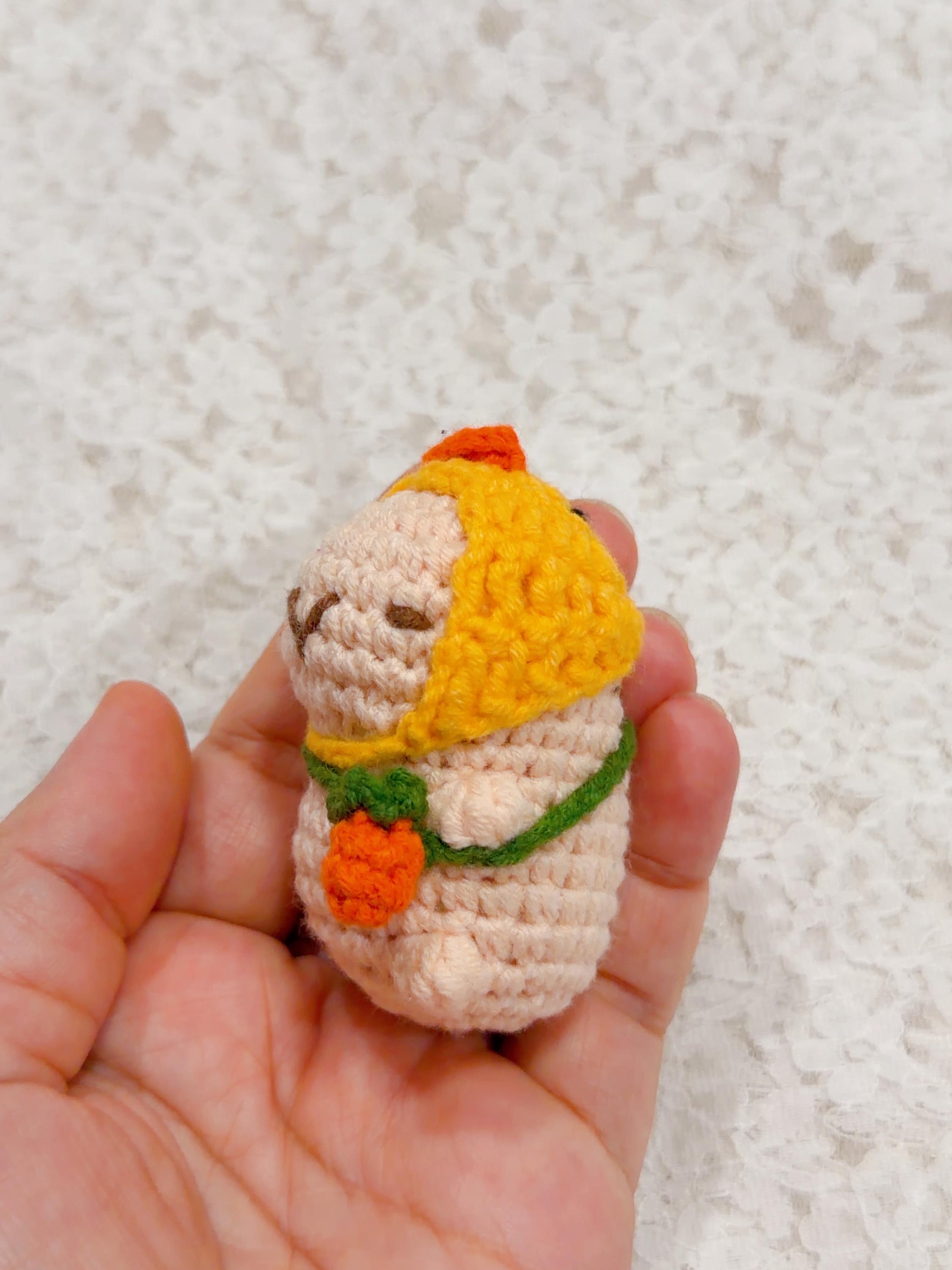 Costume Capybara Crochet Keychain, product photo 12