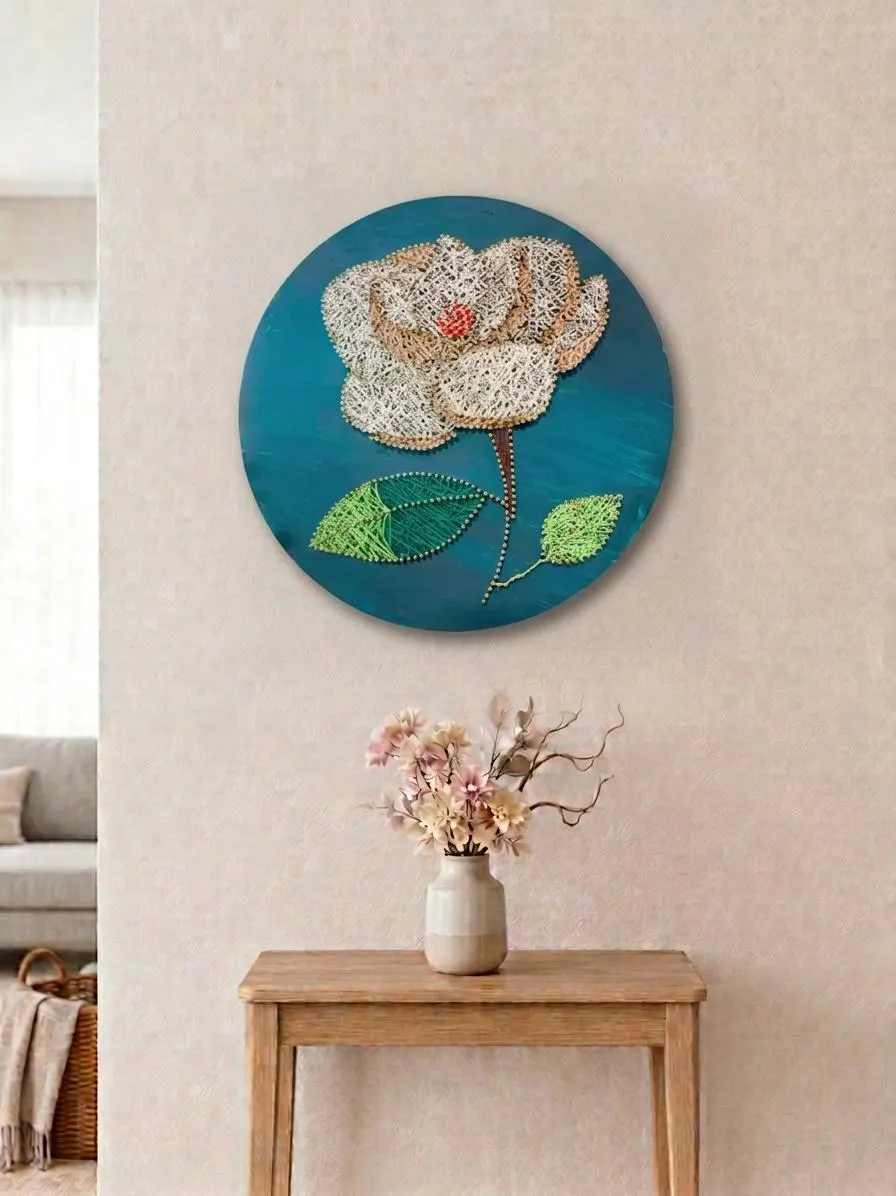 Handmade Louisiana Magnolia String Art Wall Decor, product photo 1