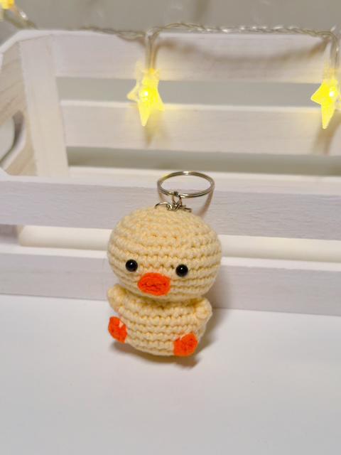 Handmade Amigurumi Duck Keychain, product photo 13