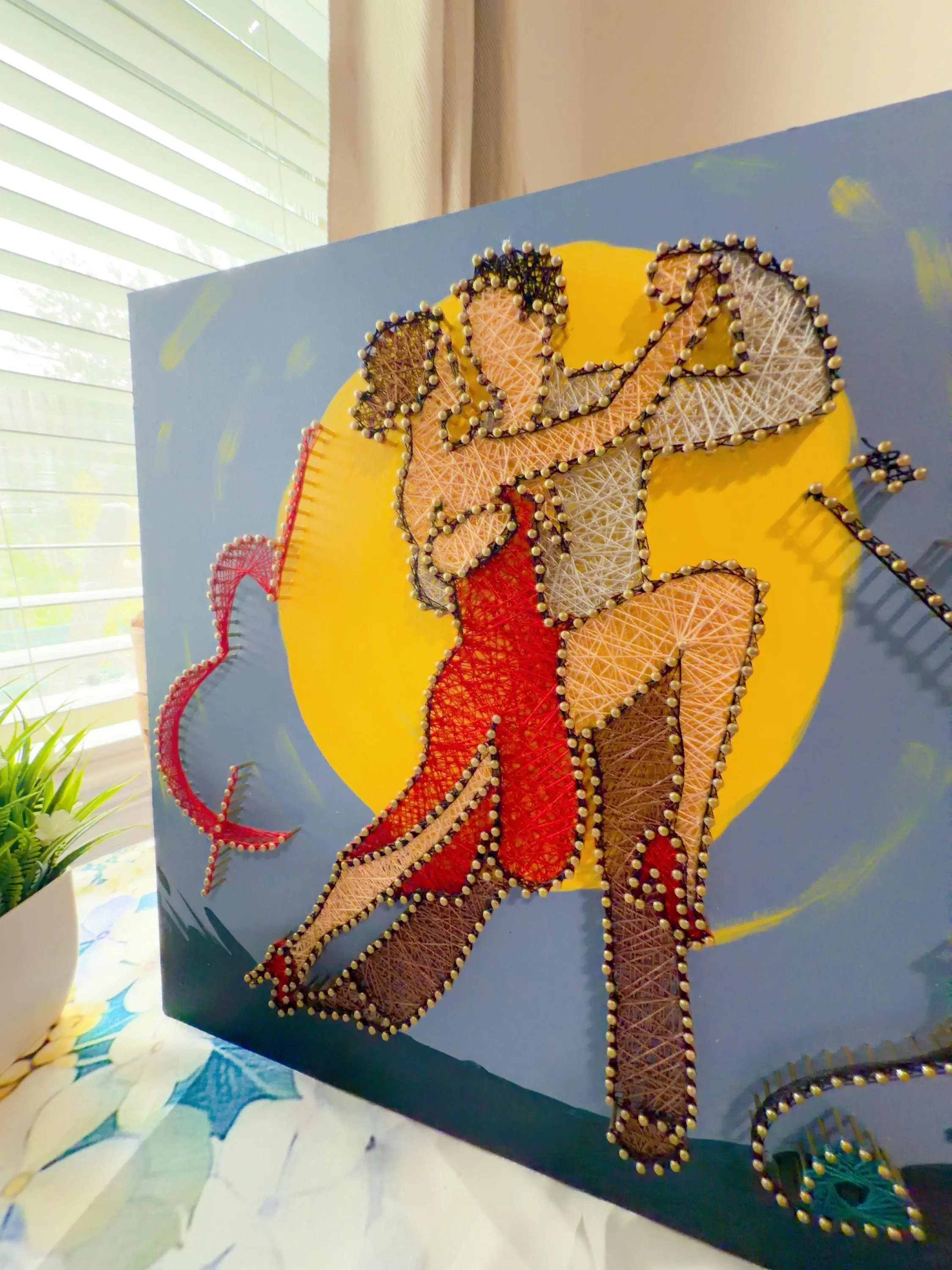 Handmade String Art Couple Dancing Wall Decor |, product photo 6