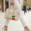 Handmade Crochet Cherry Keychain, product photo 4