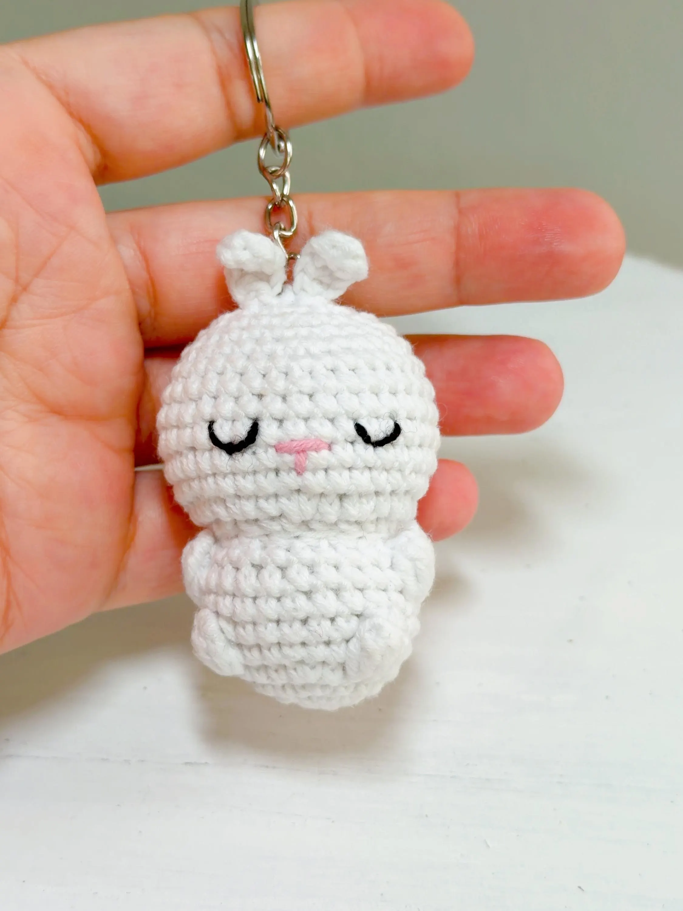 Crochet Bunny Keychain, product photo 9