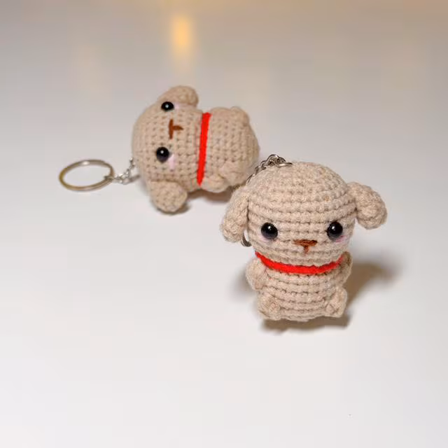 Crochet Dog Keychain, product photo 12