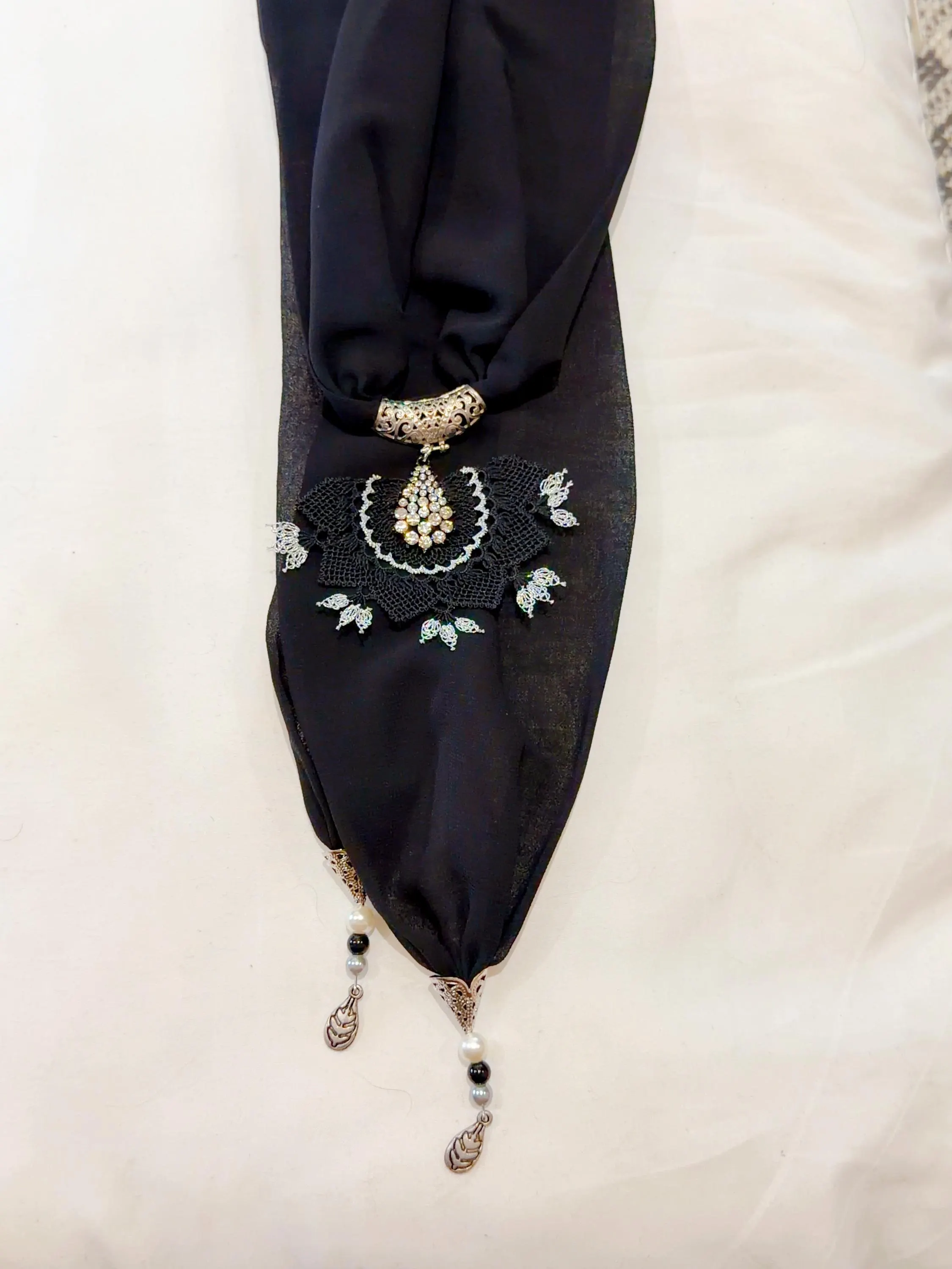 Turkish Needle Lace Scarf, product photo 6