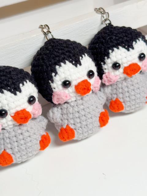 Handmade Crochet Penguin Keychain, product photo 10