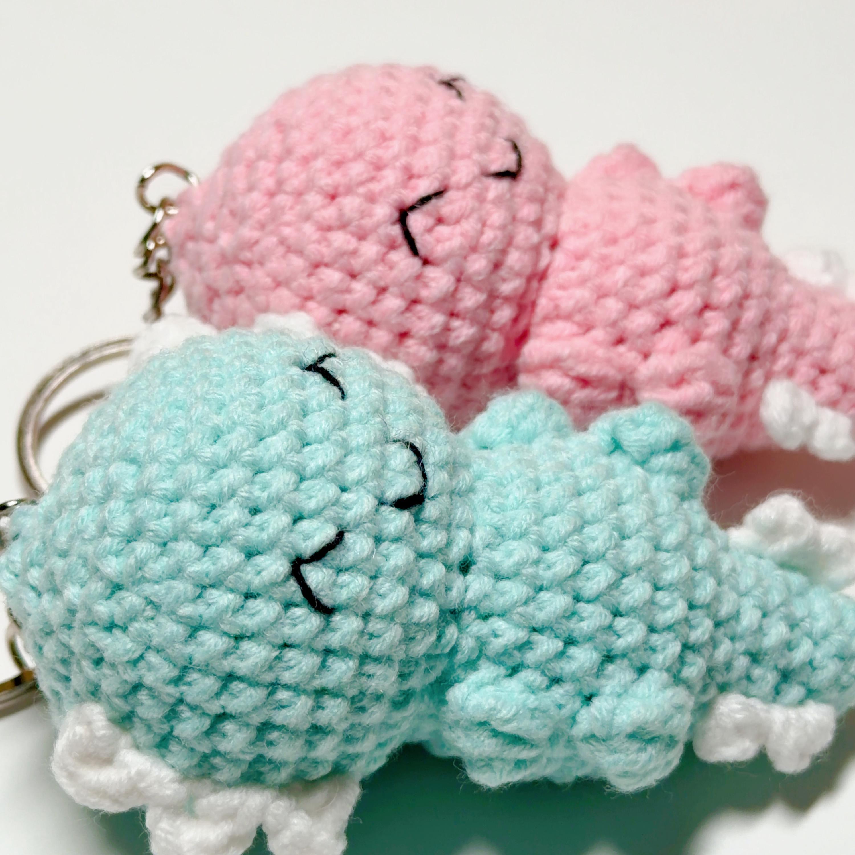 Crochet Axolotl Keychain, product photo 7