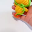 Crochet Duck in Frog Hat Keychain, product photo 2