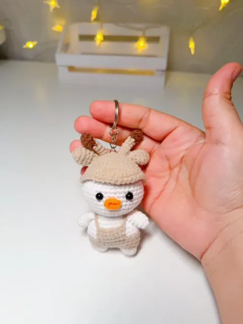 Crochet Duck Keychain, product photo 3