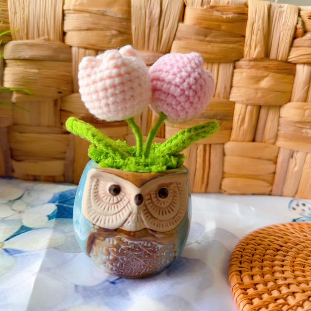 Crochet Potted Flower — Pot & Bloom Options, product photo 7