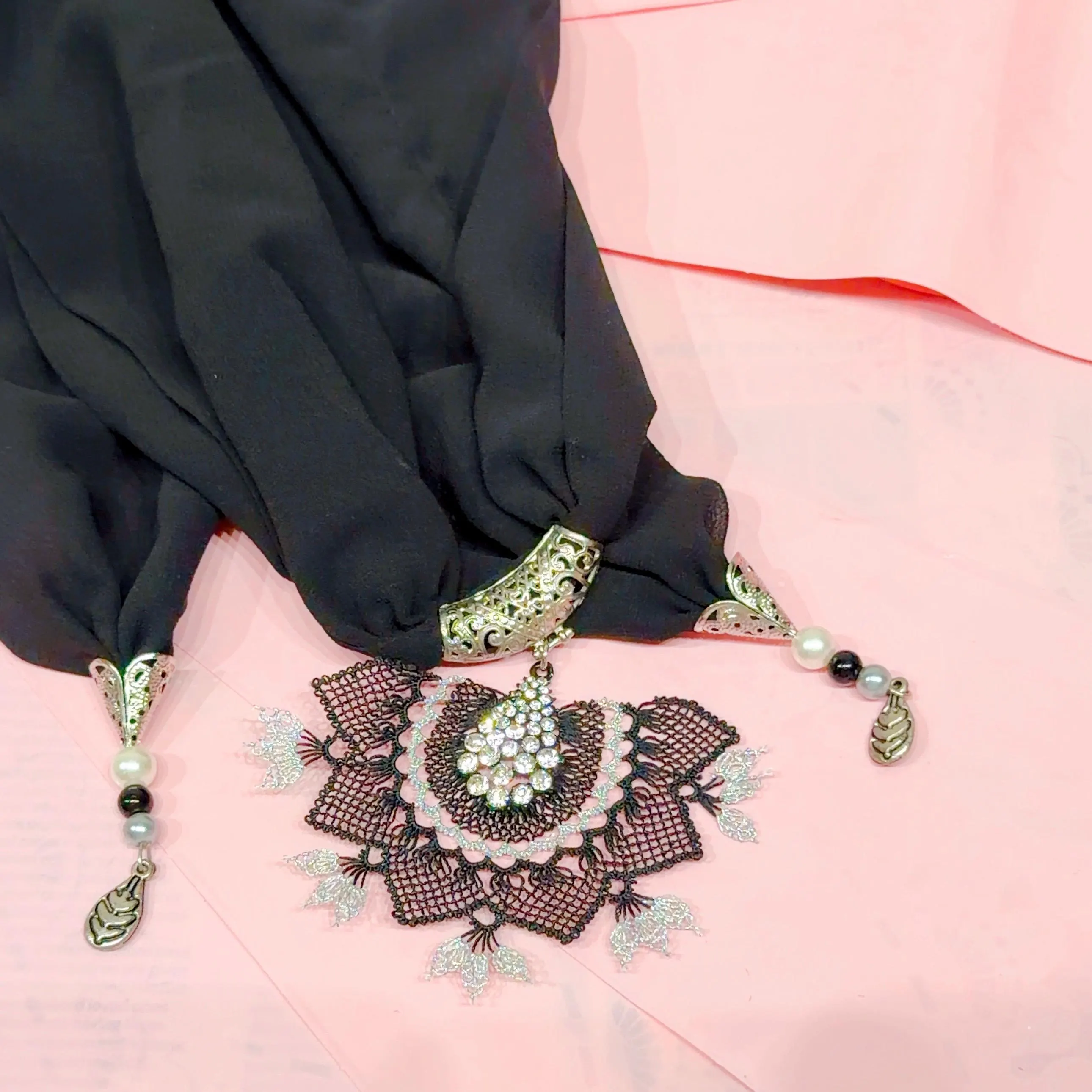 Turkish Needle Lace Scarf, product photo 11