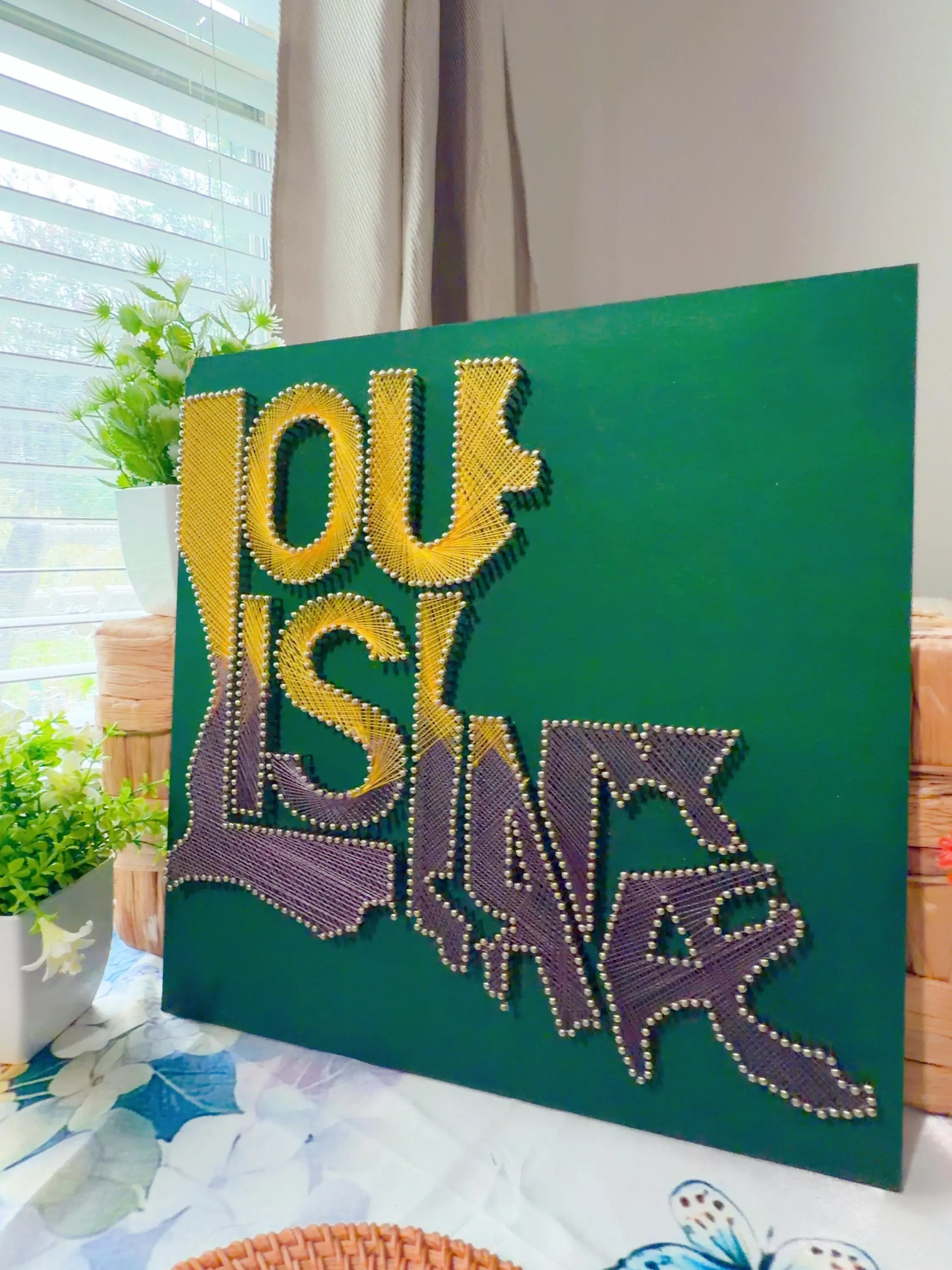Handmade Louisiana String Art | Mardi Gras State, product photo 18