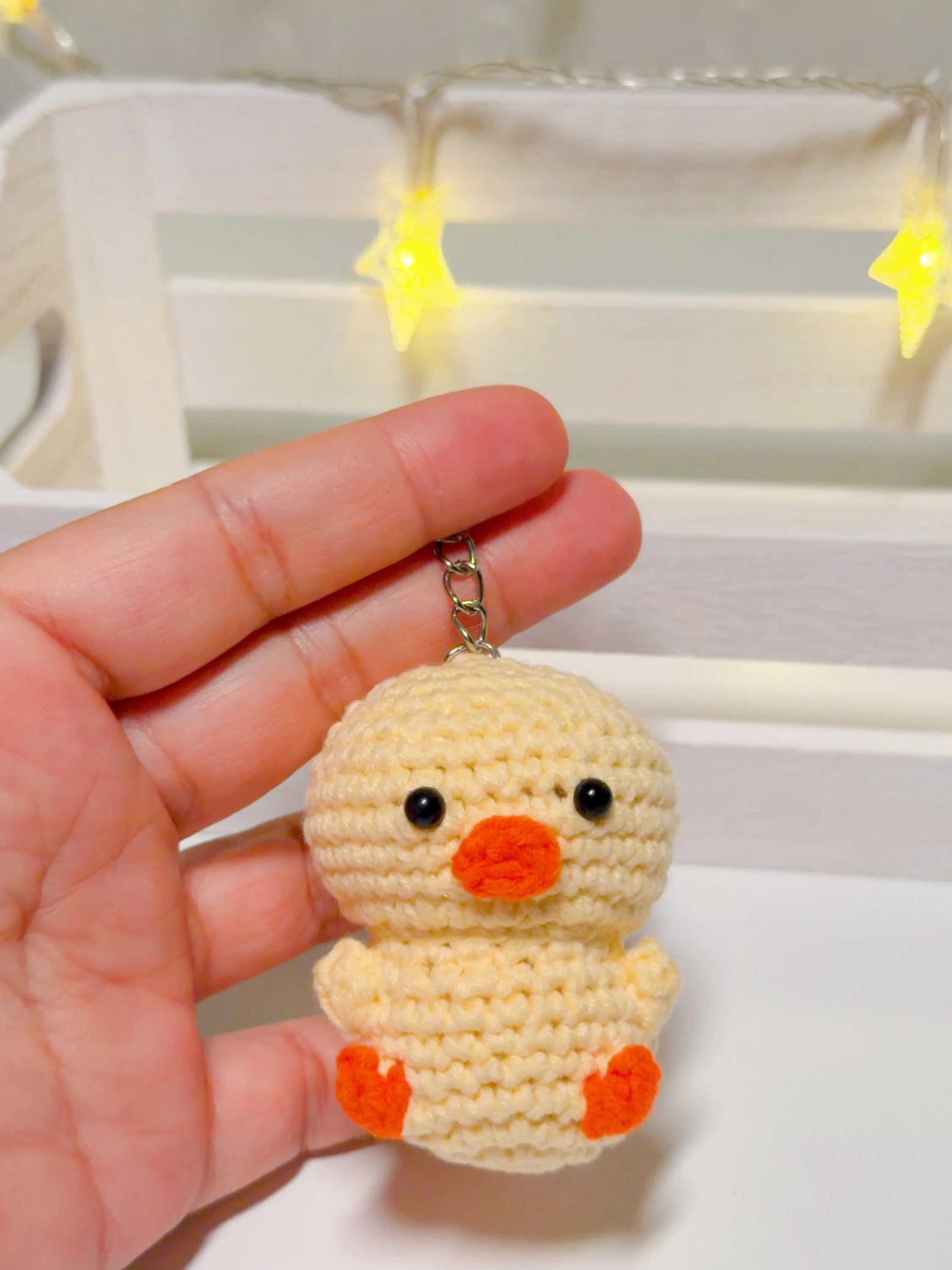 Handmade Amigurumi Duck Keychain, product photo 12