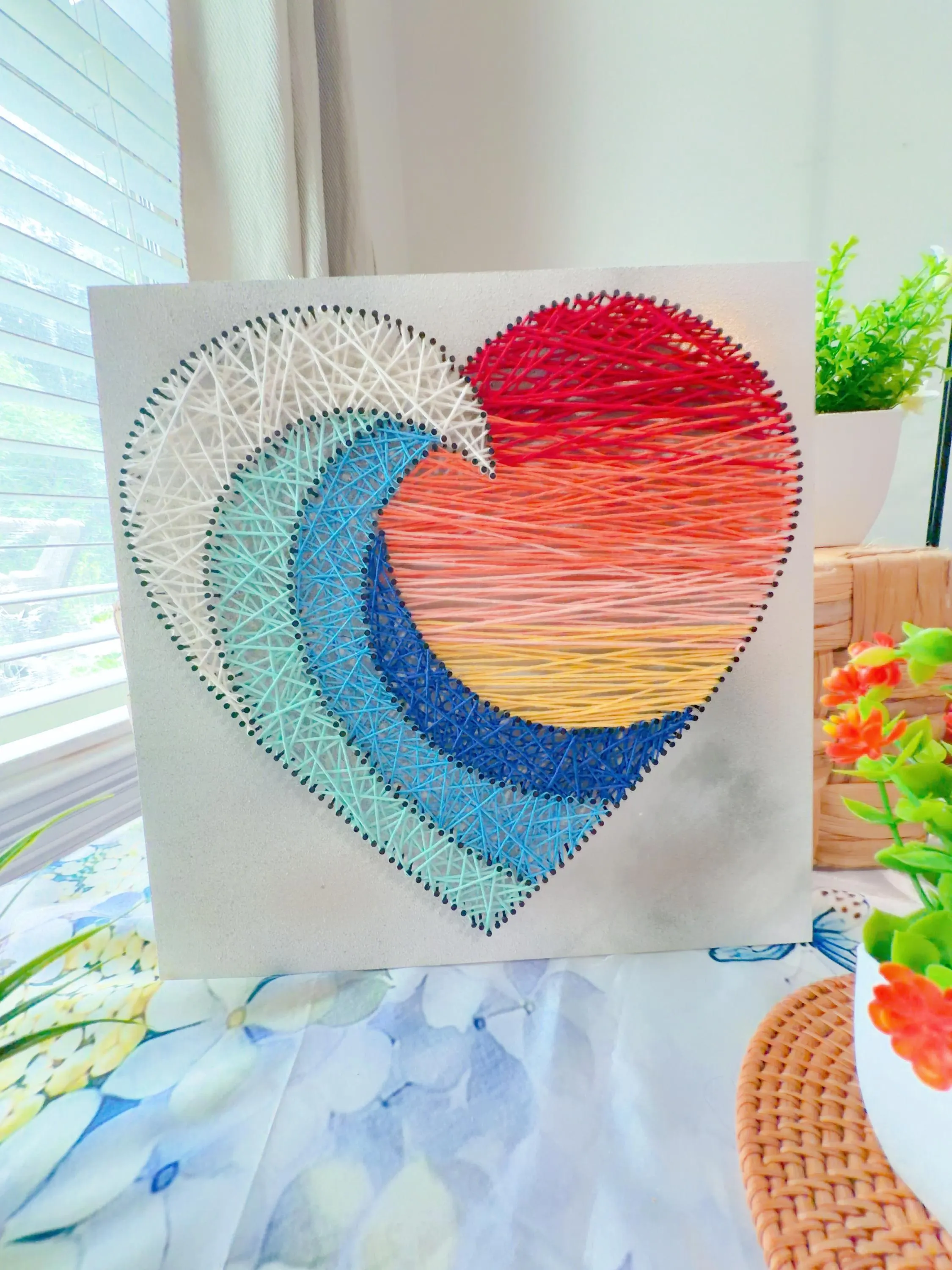 Sunset Wave Heart String Art, product photo 10