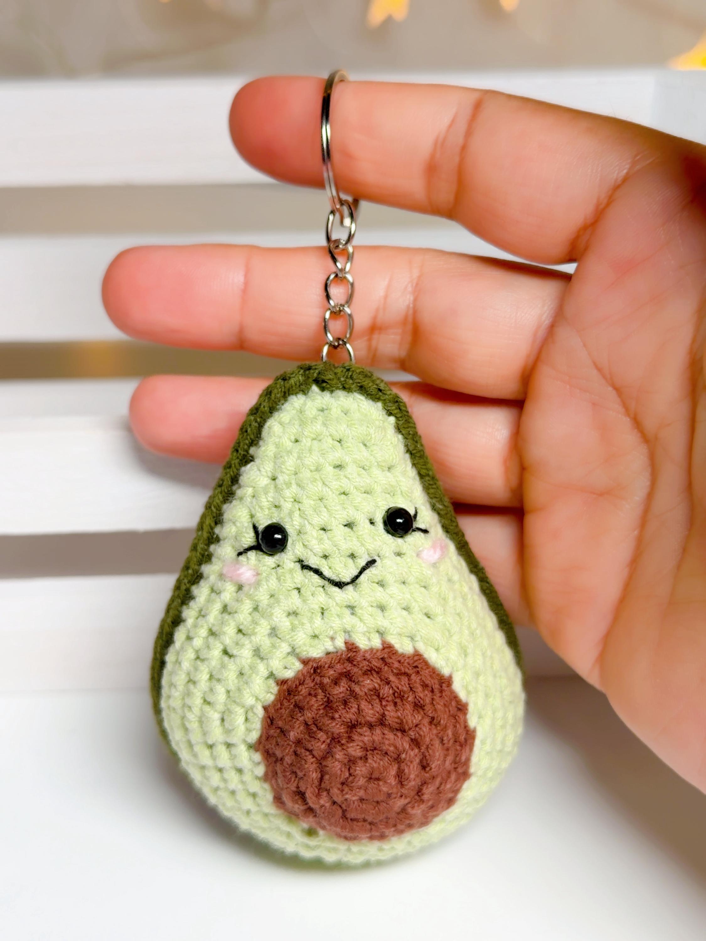 Crochet Avocado Keychain, product photo 6