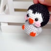 Handmade Crochet Penguin Keychain, product photo 2