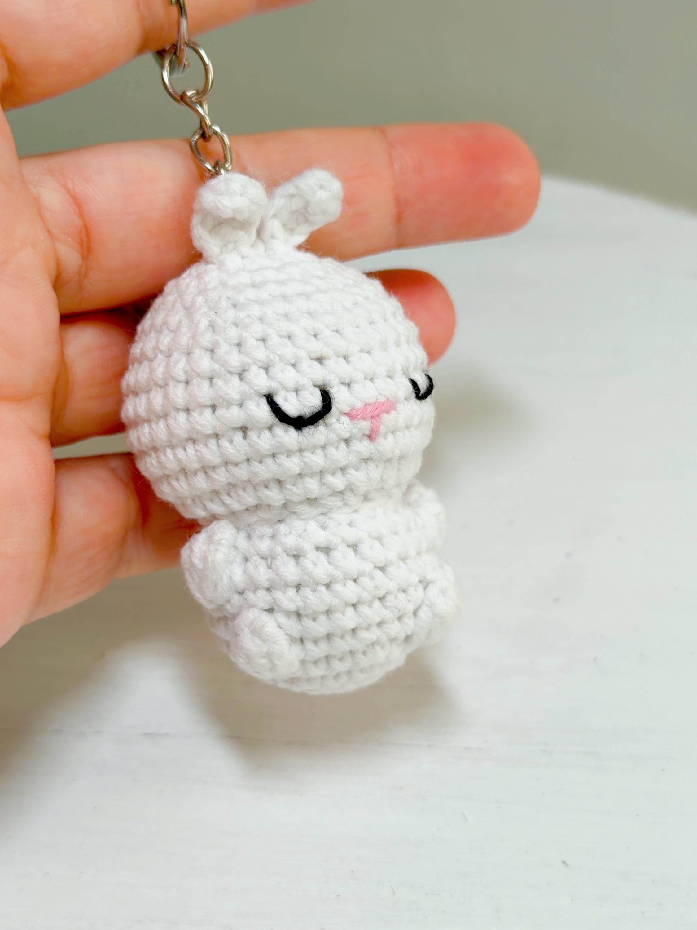 Crochet Bunny Keychain, product photo 8